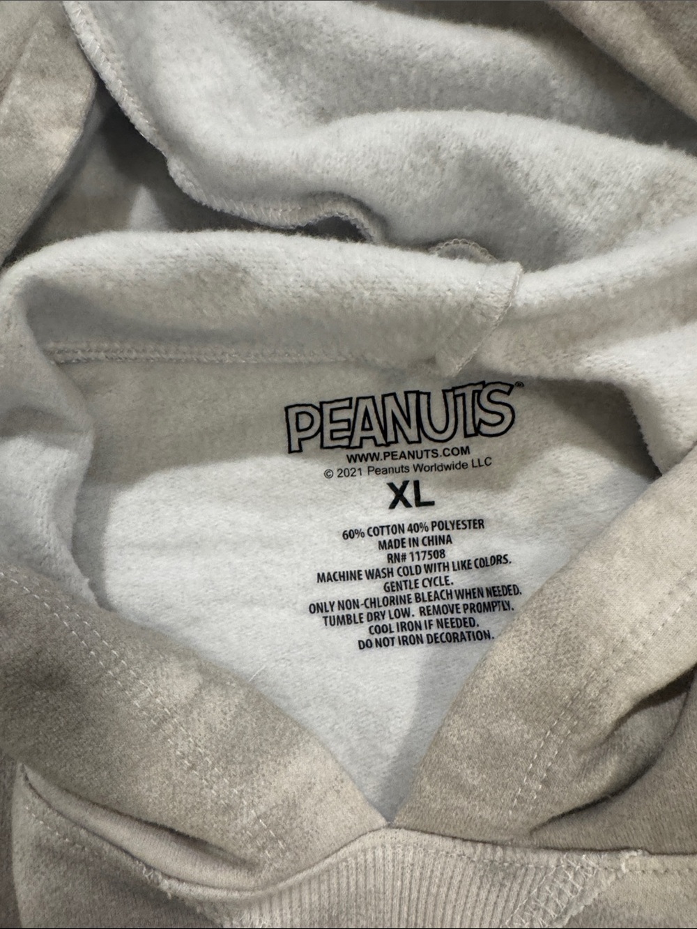 Peanuts Snoopy Tie-Dye Hoodie in Beige and Rust - Picture 2 of 4